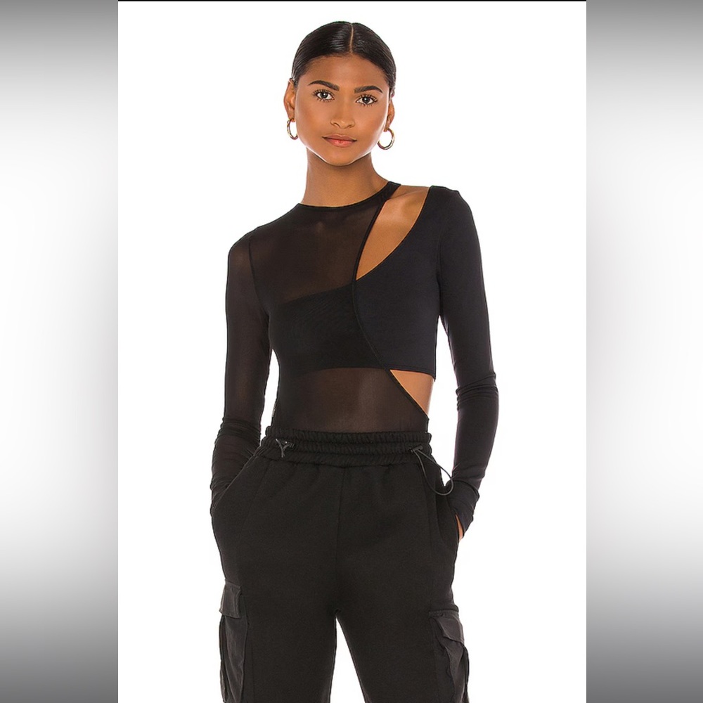 Revolve OW Collection Kari Bodysuit in Black Caviar